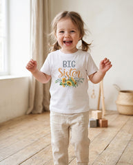 Big Sister Sunflower Dress, Sibling Gift