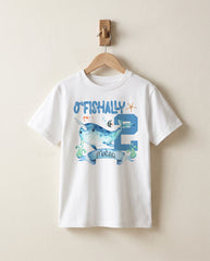 OFishally Two, Under the Sea Party, Narwhal Second Birthday Shirt