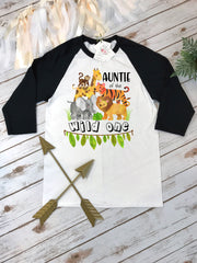 Auntie of the Wild One, Wild One Party, Jungle Birthday, Safari Birthday